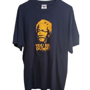 Jerzees Shirt Large Dark Blue Graphic Tee Sanford and Son 70s Vintage Red Fox